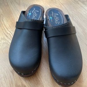 Black leather clogs from Lotta From Stockholm